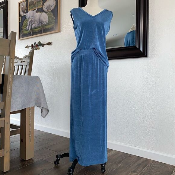 Weekenders Womens V-Neck Sleeveless Convertible Midi Maxi Dress Blue Size S/P - Picture 8 of 15